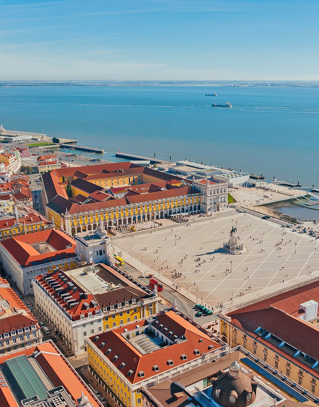 Luftaufnahme der Pousada Lisboa Praça do Comércio, ein Historisches Hotel im Zentrum von Lissabon