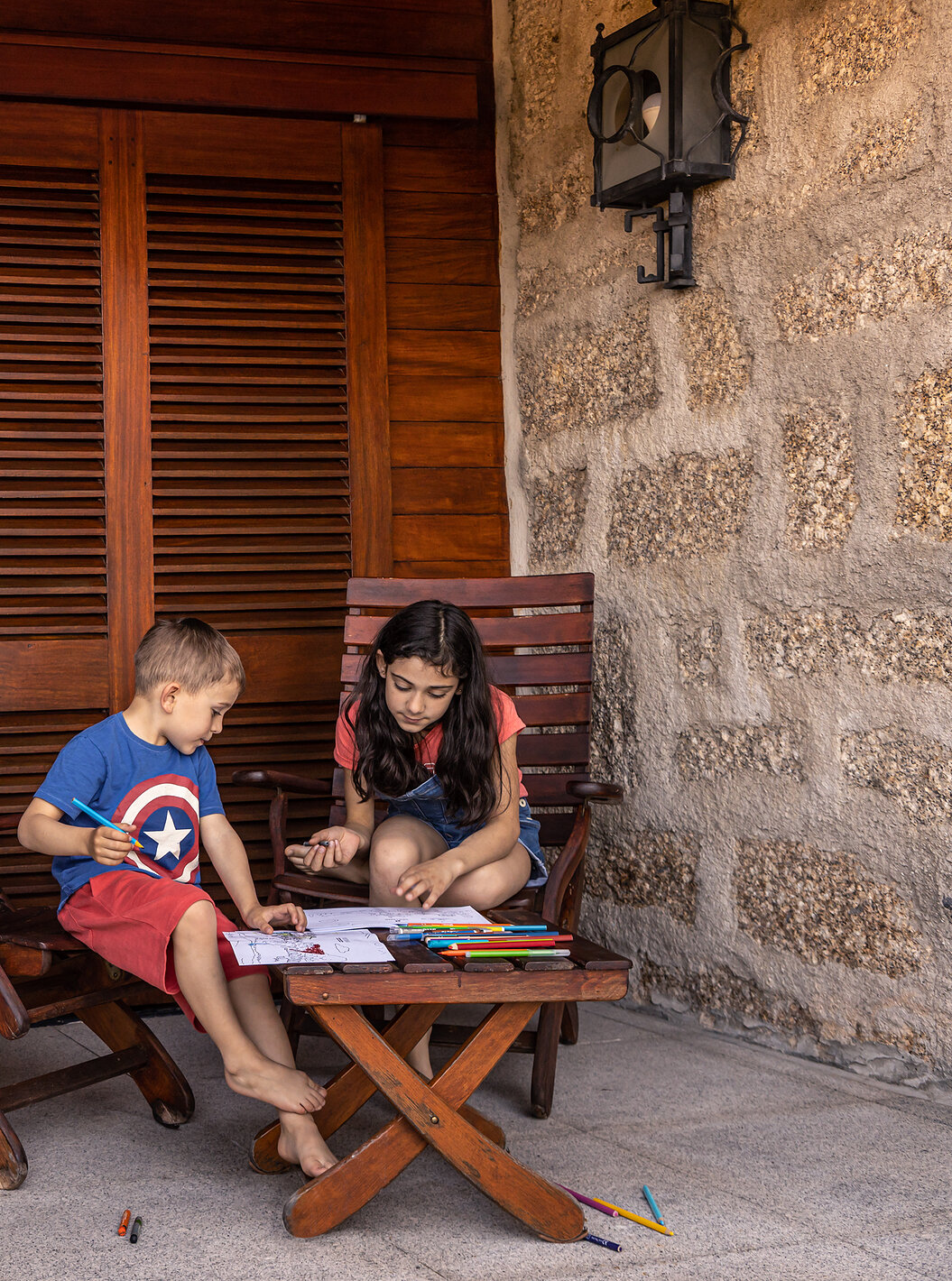 The Standard Suite at Pousada Caniçada - Gerês has a balcony with a table and chairs, ideal for children to play