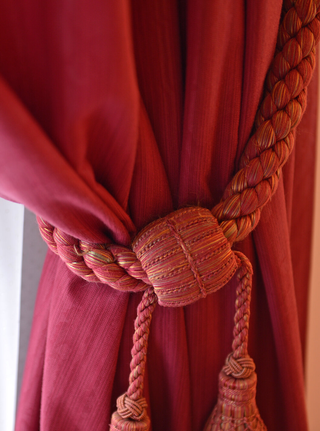 The Family Room with Balcony of The Pousada Marvão features a red curtain with a cord