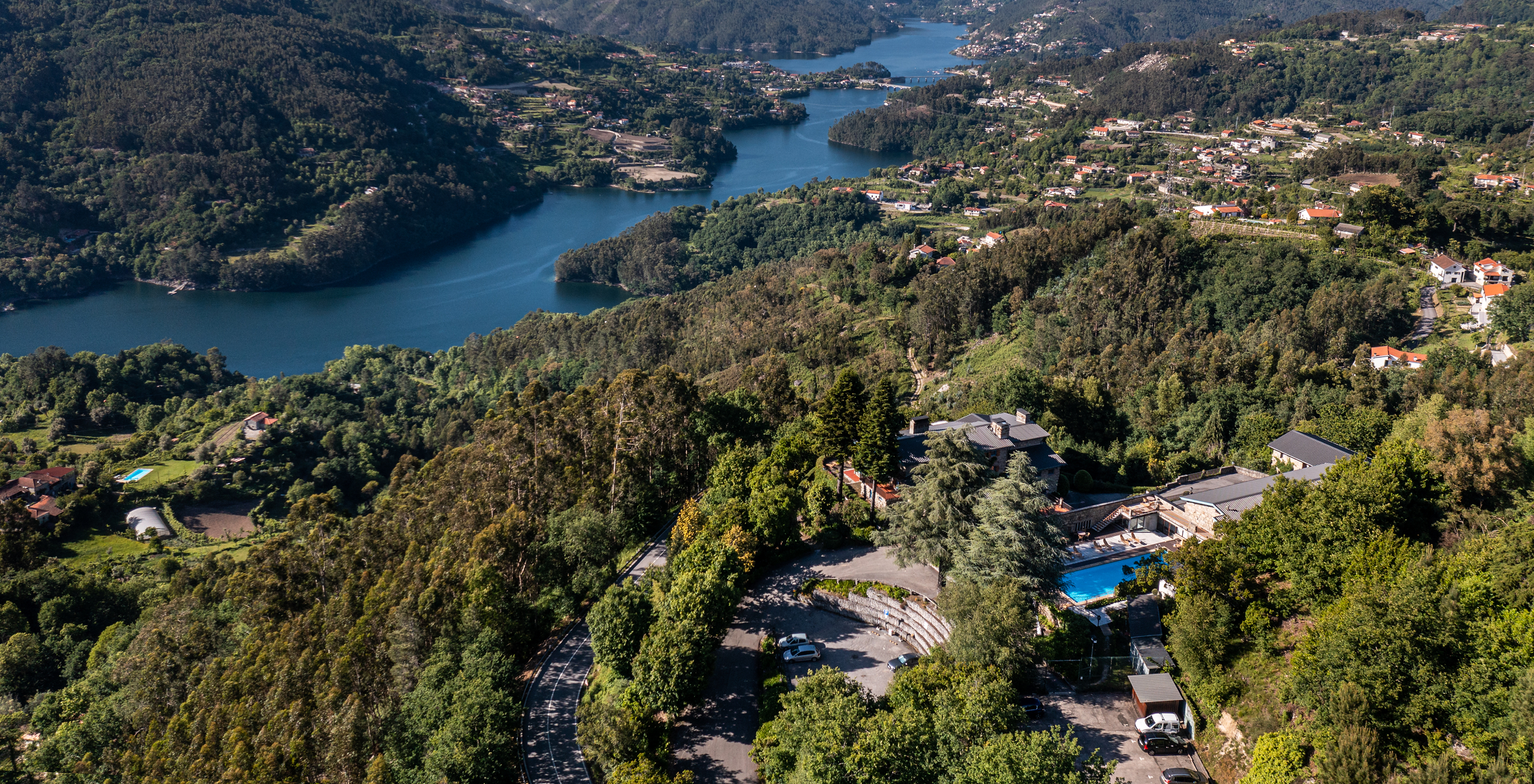 View from Pousada Caniçada - Gerês to the Cávado River and the Peneda-Gerês National Park