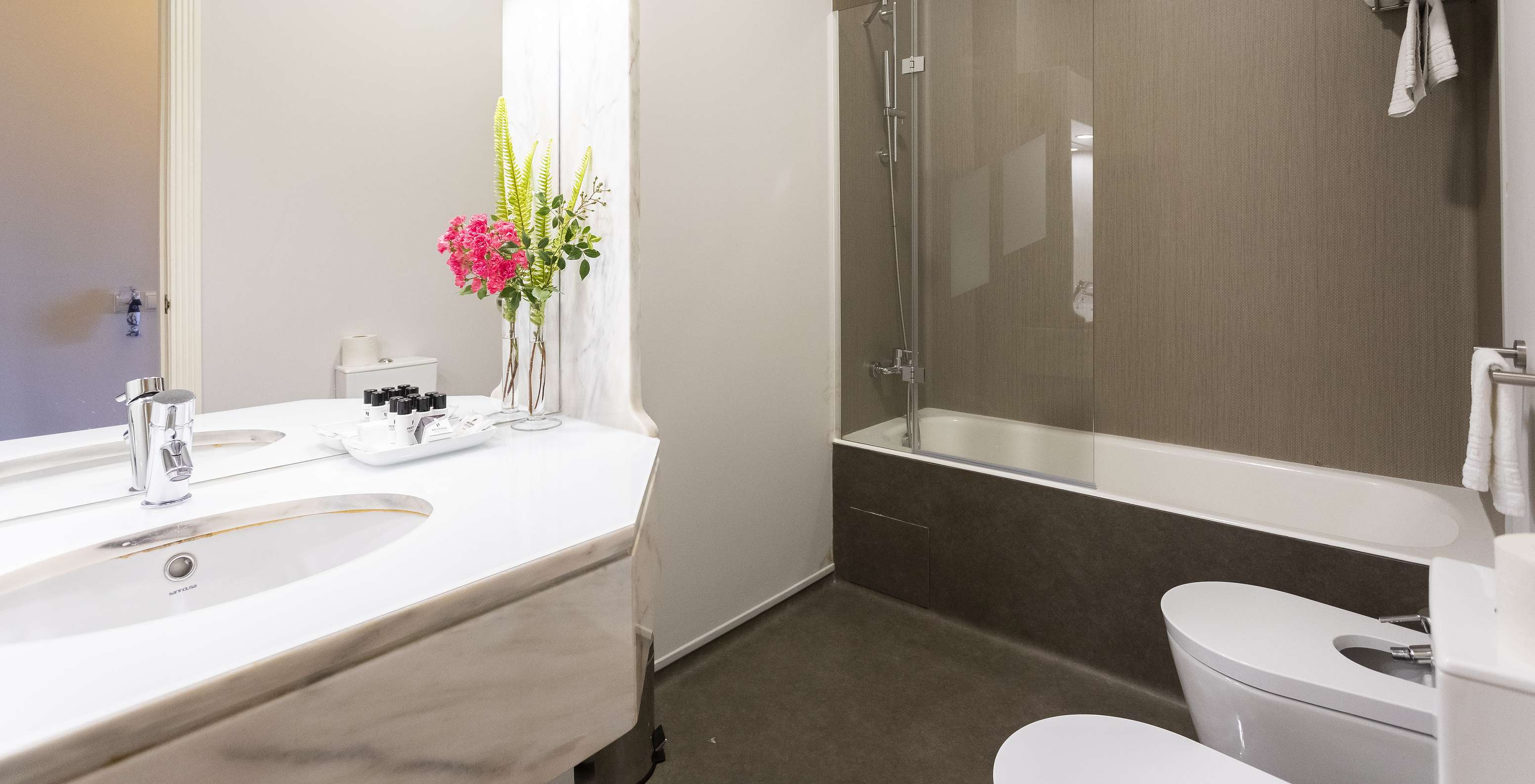 Superieur uitzicht op Ria Pousada Ria - Aveiro heeft een wastafel en badkuip