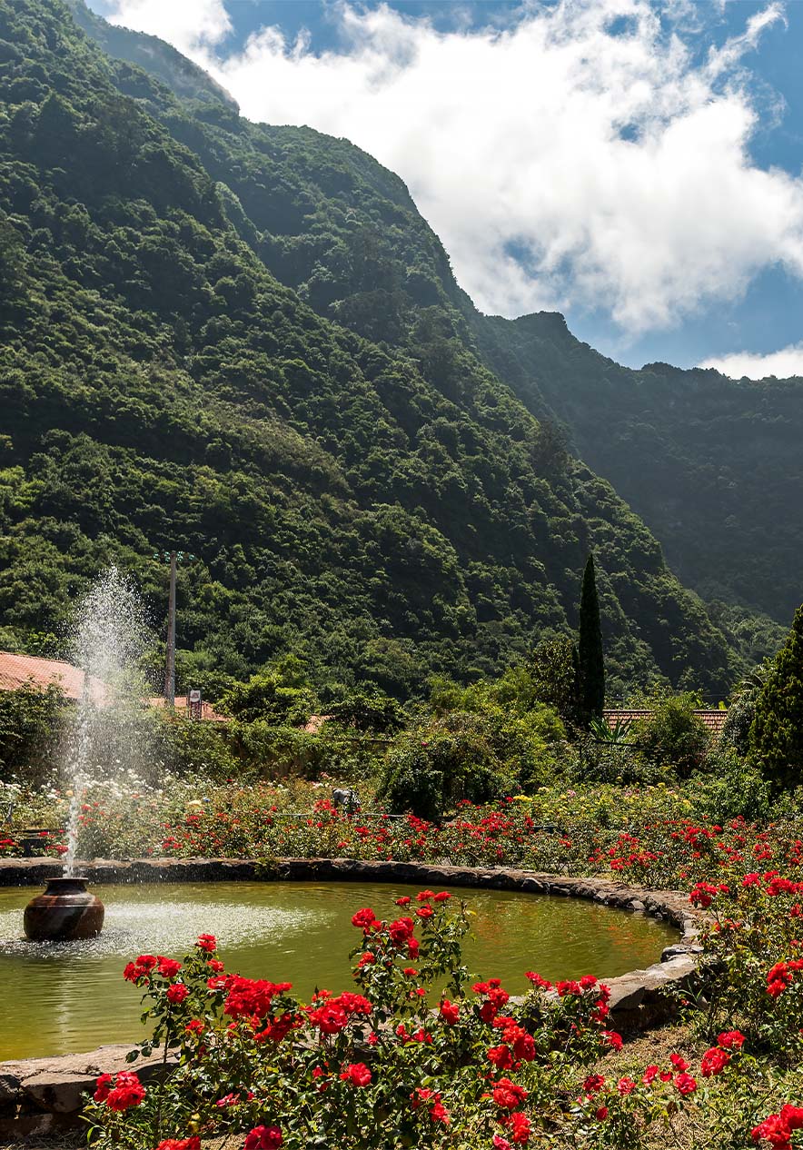 Rosengarten im Pestana Quinta do Arco, mit einem der größten Rosengärten Europas