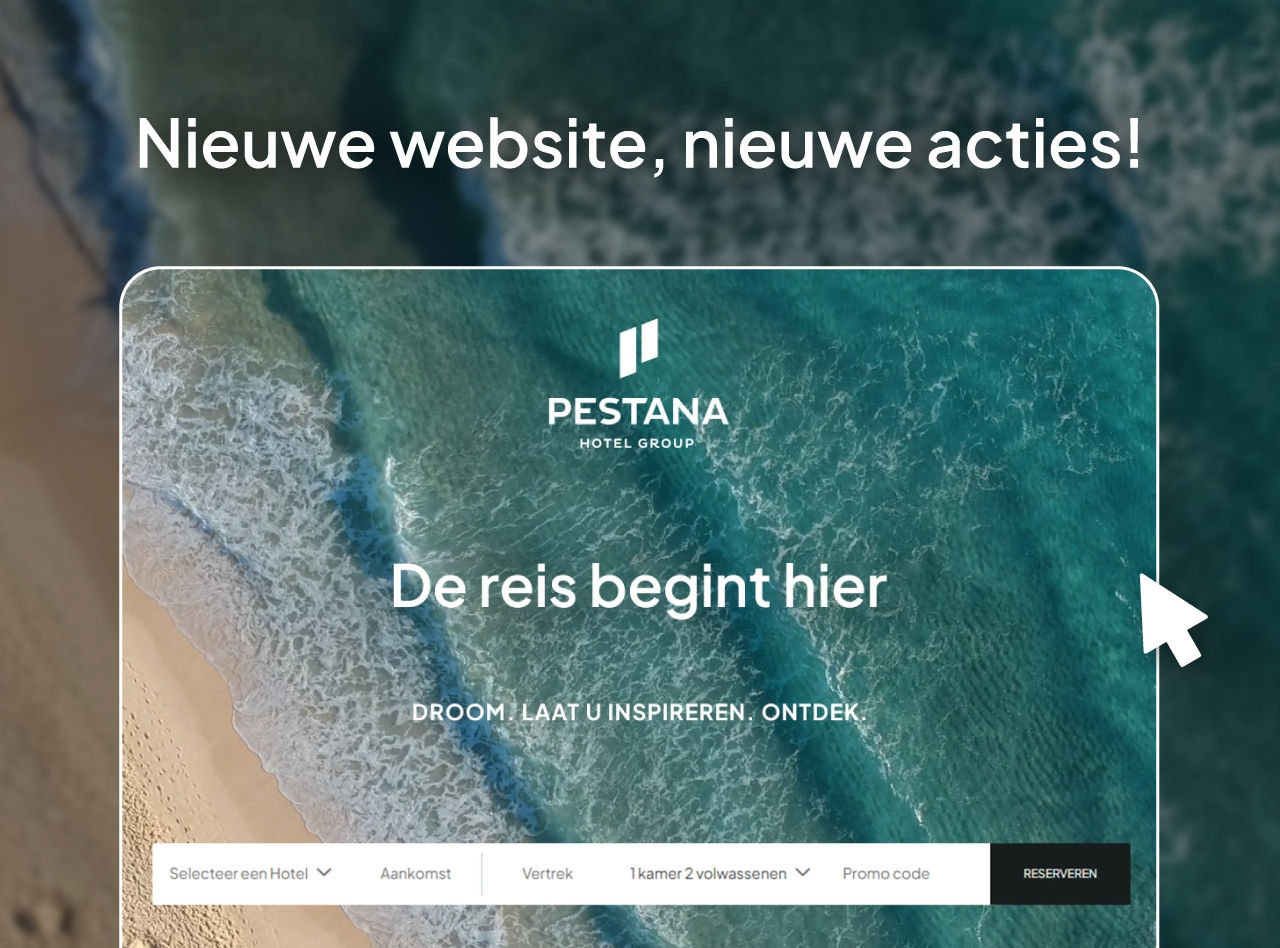Ontdek de nieuwe website van de Pestana Hotel Group en profiteer van de promoties. Uw reis begint hier